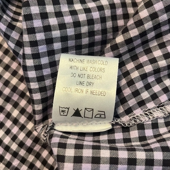 NWOT tyler böe Chatham Check Teri Top Lavender Size M - Picture 14 of 14